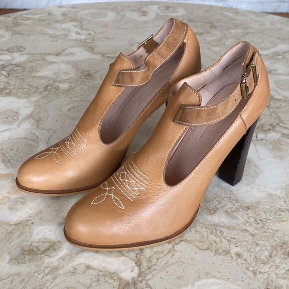 Hobbs London NW3 Leather Mary Jane Heels - Picture 2 of 12